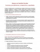 Asesor en Gestión Escolar. Funciones, procedimientos, competencias y capacidades