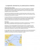 La expansión ultramarina y la colonización en América