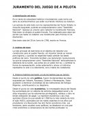 JURAMENTO DEL JUEGO DE A PELOTA