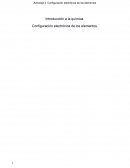 Configuración electrónica de los elementos