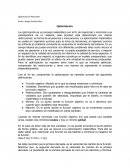 Optimización es un proceso matemático