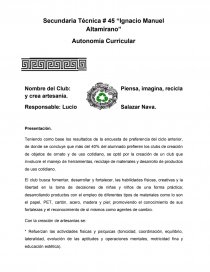 Documento base autonomía curricular. Página 1