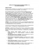 MODELO DE CONSTITUCIÓN DE SOCIEDAD ANÓNIMA – S.A. (CON APORTE DINERARIO)