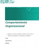 Comportamiento, Organizacional