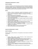 SUPERVISOR DE PRESUPUESTO Y COSTOS