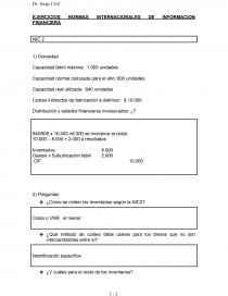 EJERCICIOS NORMAS INTERNACIONALES DE INFORMACION FINANCIERA. Página 1