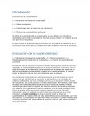 Evaluación de la sustentabilidad