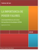 La importancia de poseer valores