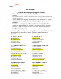 Las analogías. Página 1