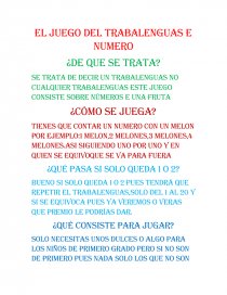 El juego del trabalenguas e numero ¿de que se trata?. Página 1