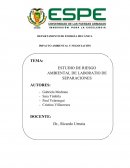 Estudio de impacto ambiental de los laboratorios de petroquimica