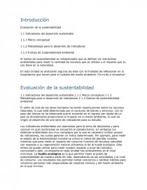 Evaluación de la sustentabilidad. Página 1