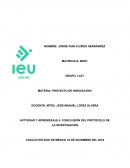 Actividad y aprendizaje 4. Conclusión del protocolo de la investigación