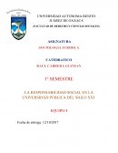 LA RESPONSABILIDAD SOCIAL EN LA UNIVERSIDAD PÚBLICA DEL SIGLO XXI