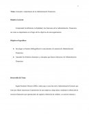 Concepto e importancia de la Administración Financiera