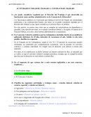 Actividades Contrato de trabajo