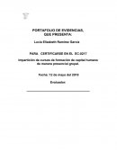 Portafolio certificación CONOCER