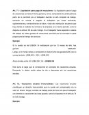 CODIGO DE TRABAJO. Liquidación para pago de vacaciones