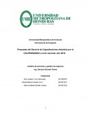 Propuesta del Servicio de Capacitaciones ofrecidos por el COLPROSUMAH a nivel nacional, año 2018