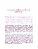 Lo homosexualidad y su influencia progresiva