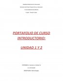 PORTAFOLIO DE CURSO INTRODUCTORIO:UNIDAD 1 Y 2