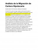 Análisis de la Migración de Cartera Hipotecaria