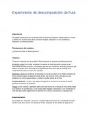 Experimento de descomposición de fruta