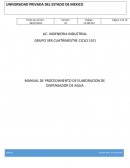 MANUAL DE PROCEDIMIENTO DE ELABORACION DE DISPENSADOR DE AGUA