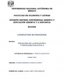 Actividad de aprendizaje Práctica educativa