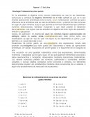 Algebra. Ejercicios de reforzamiento de ecuacione