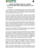 Plan de acción para vinculación 2018 – 2021