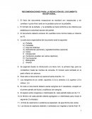 RECOMENDACIONES PARA LA REDACCIÓN DEL DOCUMENTO RECEPCIONAL