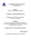 Análisis de la Práctica Docente Propia