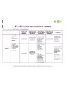 Plan De Acción organización y empresa