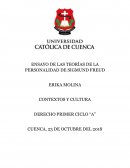 ENSAYO DE LAS TEORÍAS DE LA PERSONALIDAD DE SIGMUND FREUD