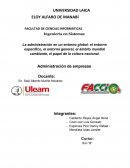 La administración en un entorno global: el entorno específico, el entorno general