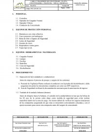Carga y Transporte de Concentrado. Página 1