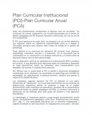 Plan Curricular Institucional (PCI)-Plan Curricular Anual (PCA)