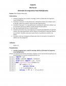 Generador de congruencia lineal Multiplicativo