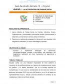 UNIDAD I – LA INTERVENCION EN TRABAJO SOCIAL