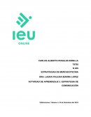 Actividad de aprendizaje. Estrategia de comunicación