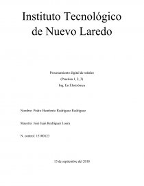 Procesamiento digital de señales (Practica 1, 2, 3). Página 1