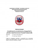 Cumplimiento de procedimientos y bioseguridad de personal enfermerías del servicio hemodiálisis de caja petrolera, Santa Cruz de tercer Trimestre gestión 2017