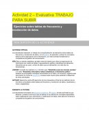 Ejercicios sobre tablas de frecuencia y recolección de datos