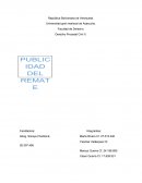 PUBLICIDAD DEL REMATE