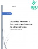 Actividad 2. las cinco funciones de la administración
