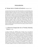 Parque solar en Estado de Zacatecas