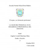 LA MADUREZ PERSONAL EN EL DESARROLLO PROFESIONAL DEL DOCENTE