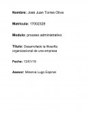 Desarrollado la filosofía organizacional de una empresa