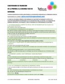 CUESTIONARIO DE TRANSICION DE LA PRIMERA A LA SEGUNDA FASE DE NUTRICION